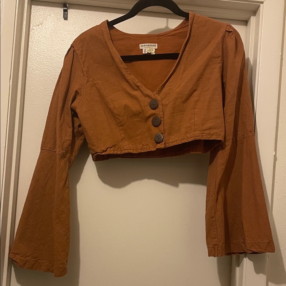 EARTHBOUND Women's Rust Buttoned Blouse